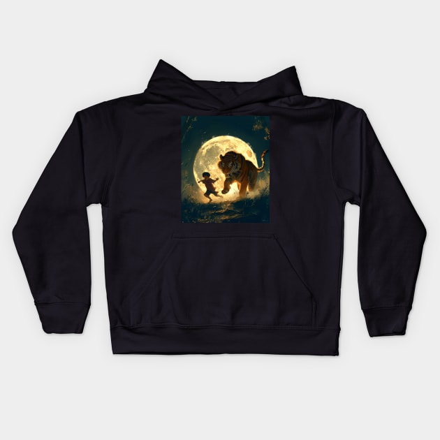 Calvin and Hobbes Influence Kids Hoodie by Kisos Thass